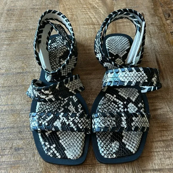 Snake Print Vince Camuto Ankle Strap Sandal - Picture 1 of 4